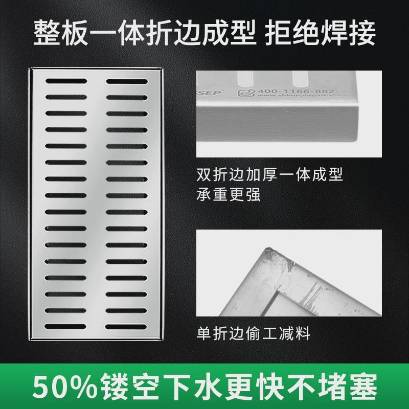 304不锈钢盖板雨水篦子庭院厨房地沟盖板排水沟不锈钢井盖带外框