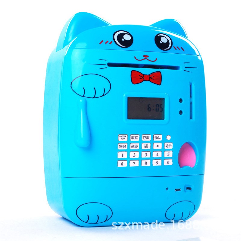 儿童存钱储蓄罐大容量创意v抖音男女孩指纹密码箱儿童学生存钱罐