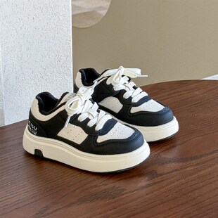 免系鞋带儿童板鞋2024冬款加绒小白鞋男童鞋运动鞋轻便保暖二棉鞋