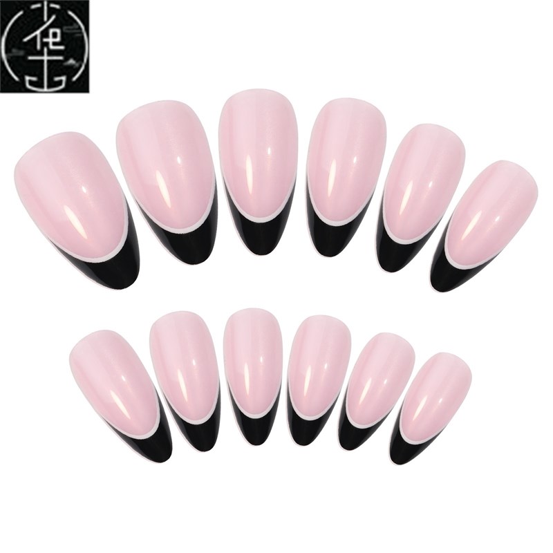 推荐24pcs Fake Nails Press on Short Reusable Artificial Fals 彩妆/香水/美妆工具 美甲工具 原图主图