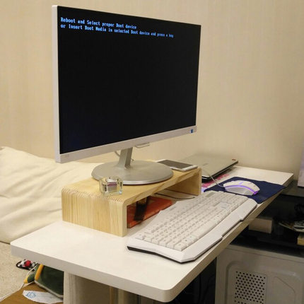 实木显示器增高架电脑架子显示屏支架免漆桌面Q垫高架办公桌置物