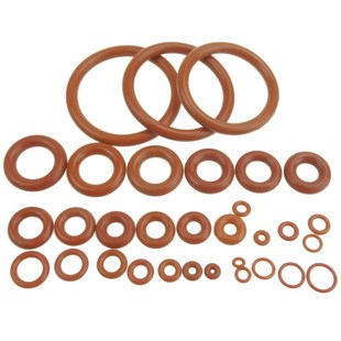 1.9mm Thickness Silicon Rubber O-ring Sealing 5-25mm OD Red