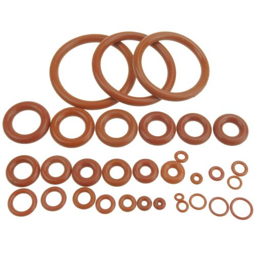 1.9mm Thickness Silicon Rubber O-ring Sealing 5-25mm OD Red