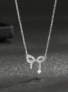S925银项链星点灵动结幻梦心月灵C蝶紫藤花三秒心动光影光芒少女