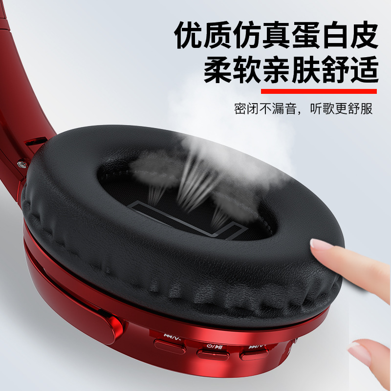 头戴式耳机蓝牙2023新款无线降噪耳麦美式复古电脑有线女生小巧
