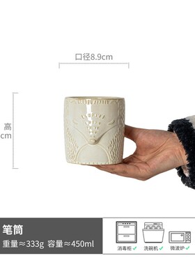 婷豫简约现代白色条纹花瓶陶瓷摆件客厅花M插家用花瓶高颜值花插