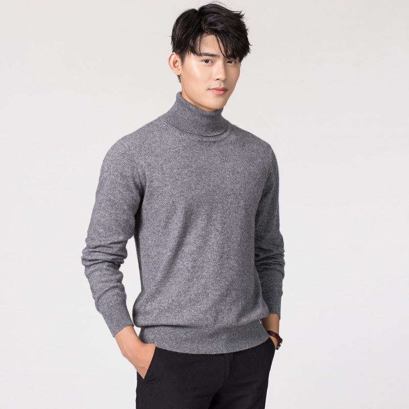 速发Turtleneck Men Cashmere Cotton Blend Pullover Jumper 202