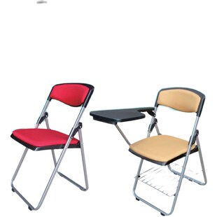 新款简易塑料靠背办公可折叠培训椅带写字板会议椅简约桌椅一体椅