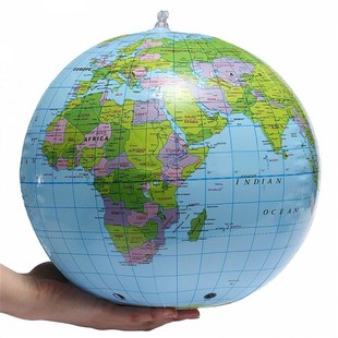 World Educational Inflatable Map Blow Earth 30cm Globe