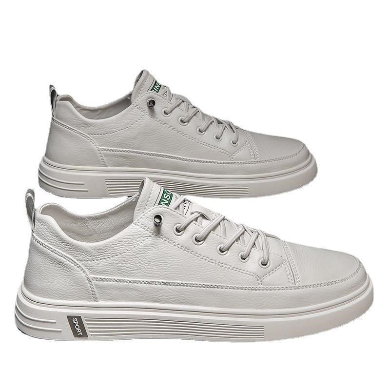 板鞋男夏季透气潮流休闲时尚百搭皮面防水小白鞋防滑耐磨,流行男鞋,单鞋,淘宝优惠券,粉丝福利购,淘宝优惠卷