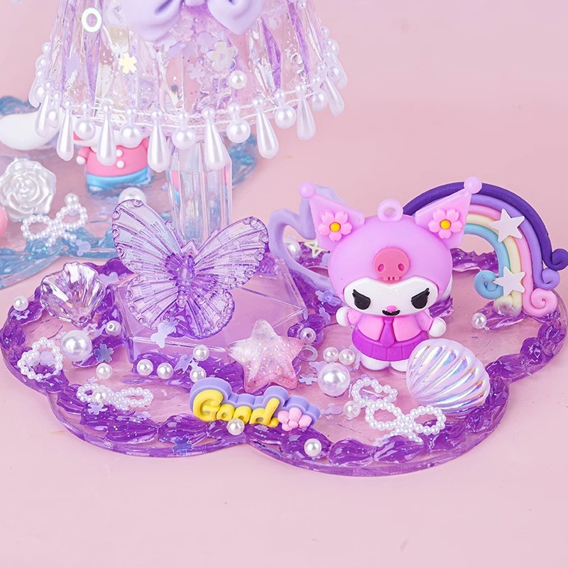 儿童DIY手工奶油胶水r晶小台灯材料包套装创意小夜灯女童益智玩具