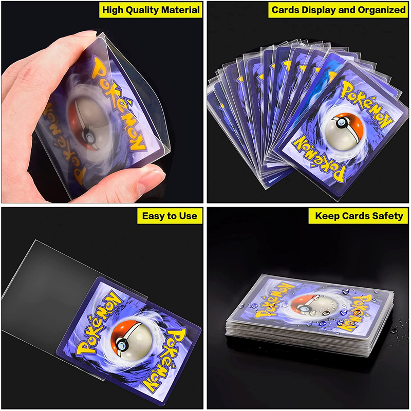 速发100pcs Transparent Pokemon Card Sleeves Protector Playin