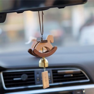 饰挂件创意治愈车挂 童梦木马木质风铃 北欧风装 小作坊 礼物 Joe