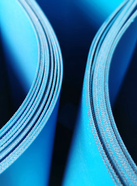 食品输送带PUj输送带耐磨耐油蓝色白色生产线小型输送机传输带