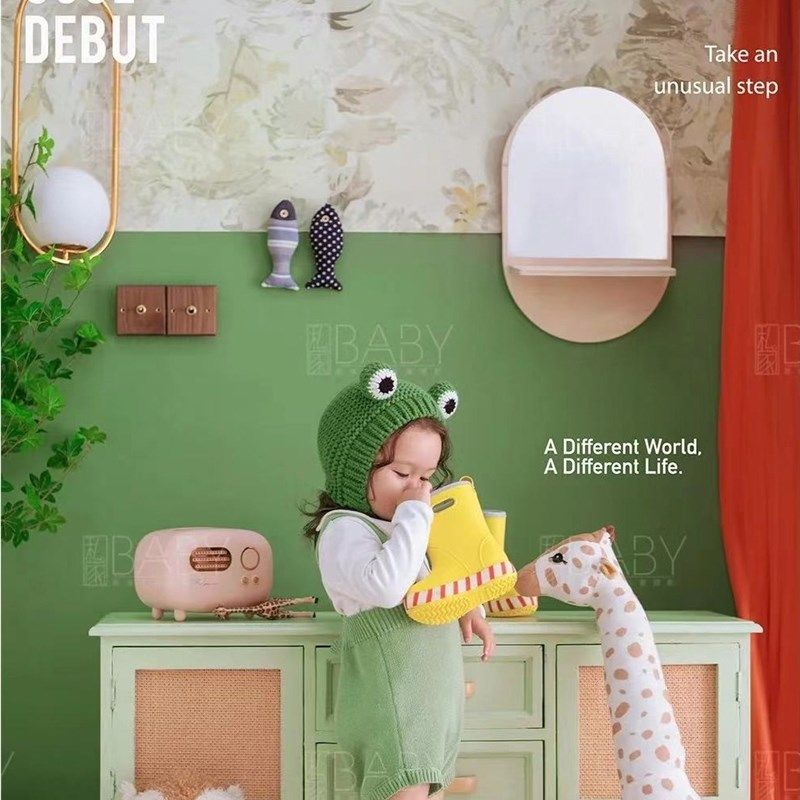 儿童实景制作摄影棚装修拍照写真婚纱店铺2023新款无闪棚影楼设