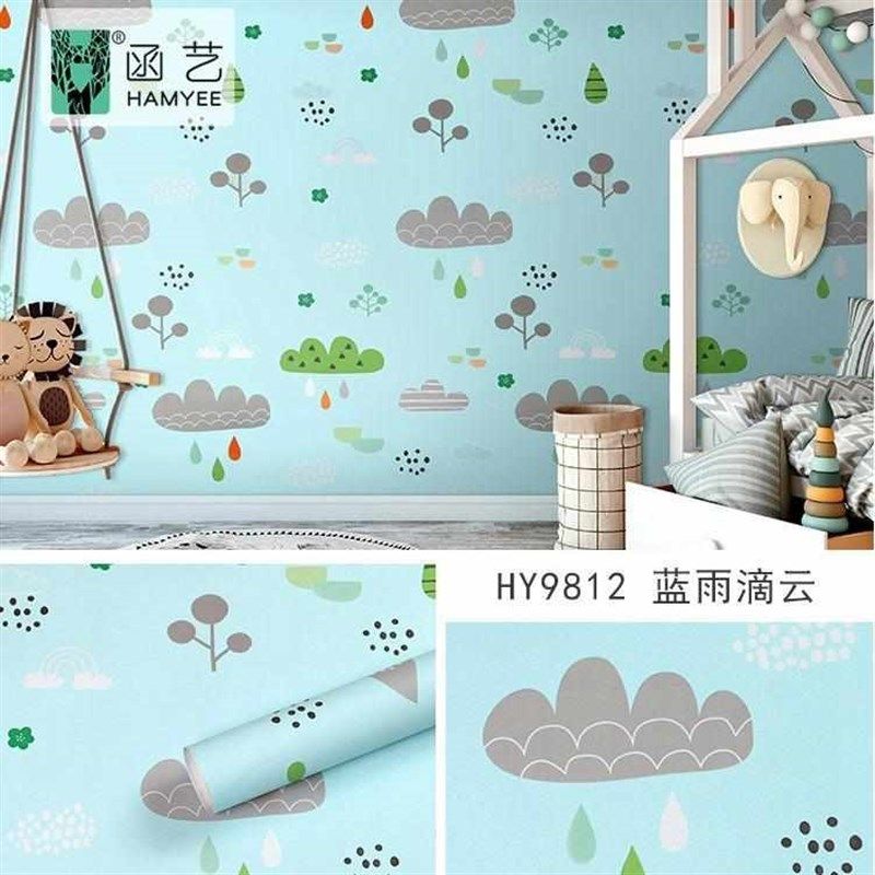 房防水海洋学生宿舍即时贴粘pvc自卡通儿童壁纸星空男孩卧室墙纸,家装主材,纯纸墙纸,淘宝优惠券,粉丝福利购,淘宝优惠卷