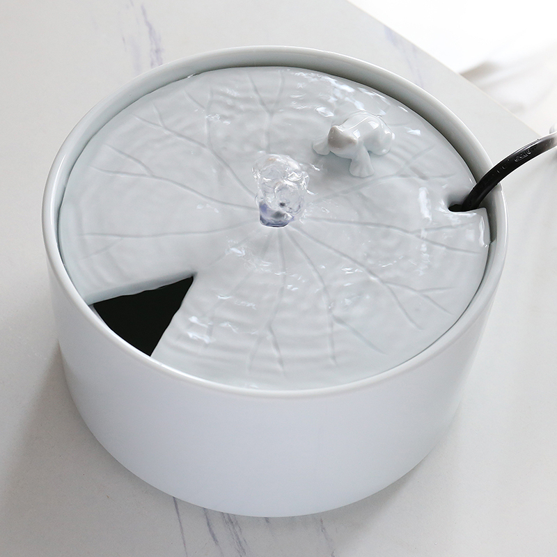 猫咪饮水机自动h循环陶瓷静音喷泉流动喝水神器狗狗泰迪宠物喂水