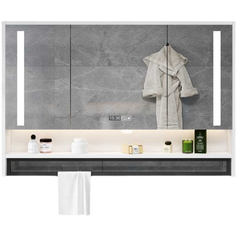 实木智能浴室镜柜带灯除雾卫生间浴室镜挂墙式洗手间镜子带置物架,标准件/零部件/工业耗材,车间地垫,淘宝优惠券,粉丝福利购,淘宝优惠卷