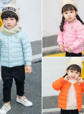 秋冬季儿童羽绒棉服男童女童短款棉袄宝宝内胆中小童保暖棉衣外套