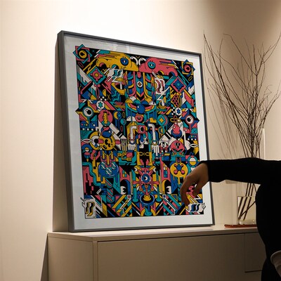 北欧抽象贾里·约翰尼斯潜意识玄关走廊装饰画壁画客厅背景墙挂画