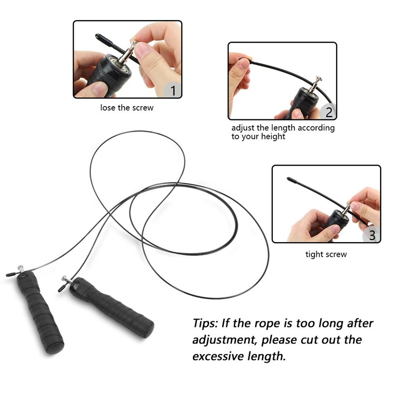 Crossfit Jump Rope Speed Skipping Rope with Extra Speed Cabl