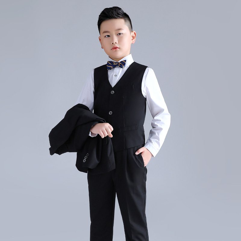 胖童西服套装男童加肥大码西装外套英伦风花童礼服儿童钢琴演出服
