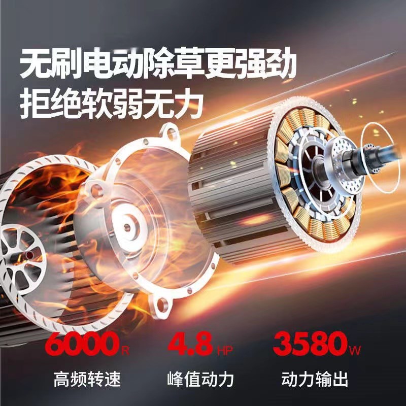 电动割草机小型家用除草机多功能农用锂电打草机充电式除草神器