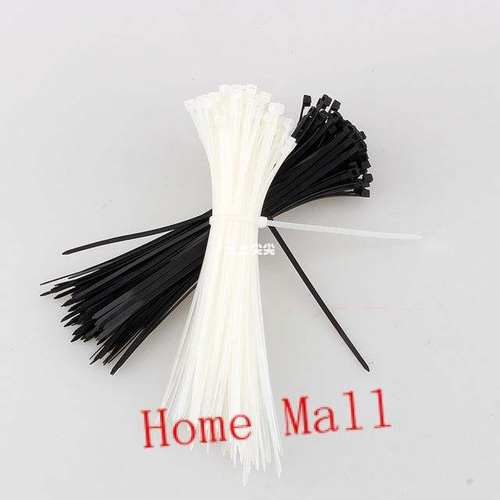 热销100 Nylon Plastic Zip Trim Wrap Cable Loop Ties Wire Sel