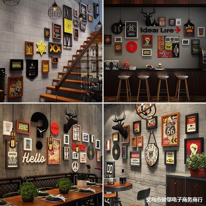 装饰照片墙墙饰烧烤饭店个性挂件咖啡餐厅酒吧墙面装饰品,家居饰品,文化墙贴,淘宝优惠券,粉丝福利购,淘宝优惠卷