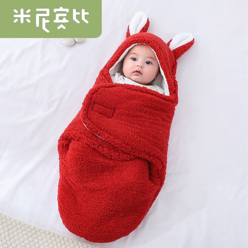 新款新生儿抱被婴儿初生外出包被秋冬加厚睡袋两用宝宝防惊跳襁褓