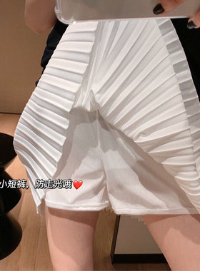 孕妇夏装白色A字托腹半身裙春夏季百褶短裙2023夏天新款韩版裙子