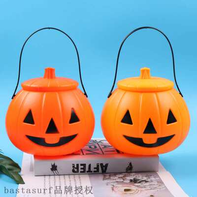 极速Halloween pumpkin lantern pumpkin bucket with cover chil