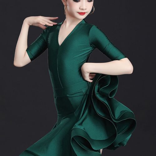 新款儿童拉丁舞比赛服标准女童专业规定服少儿拉丁舞演出表演服装