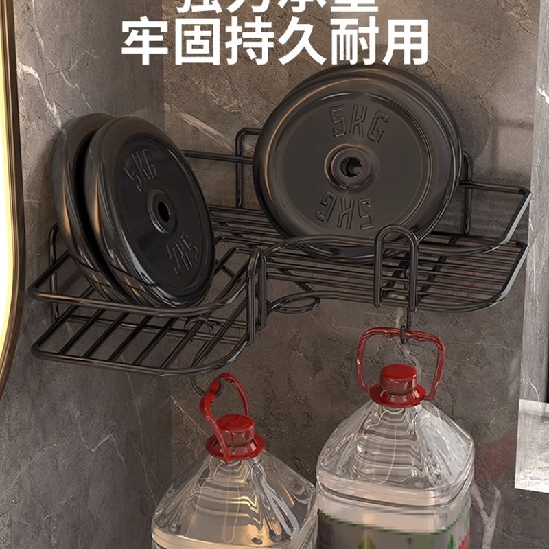 速发bathroom shelf toilet storage rack no punching shower ra 家庭/个人清洁工具 浴室角架/置物架 原图主图