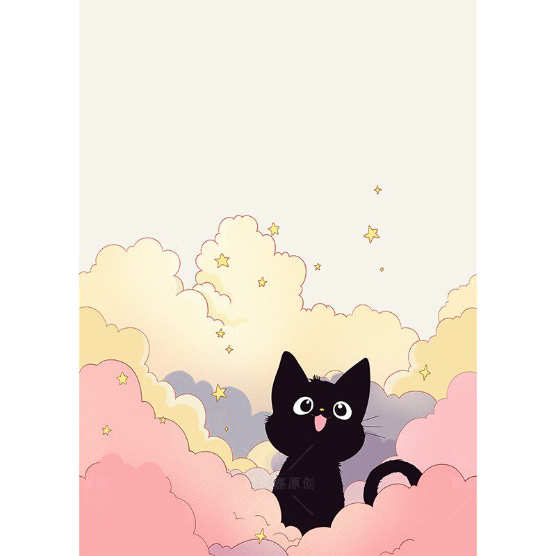 装万家可爱玻璃贴纸卡通猫咪装饰厕所玻璃门防走光窗户防窥磨砂膜