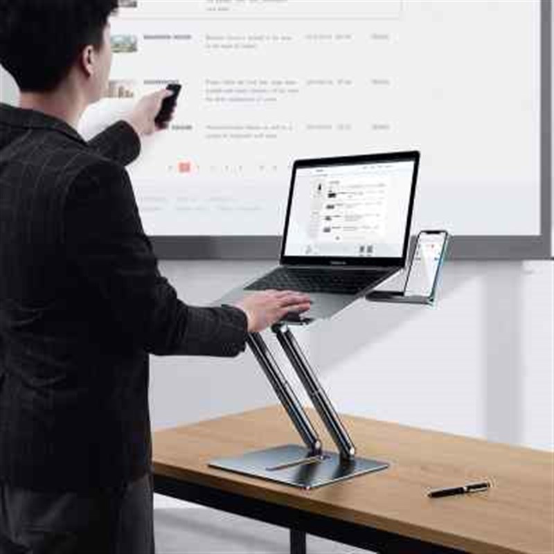 派凡站立式可调节升降笔记本支架悬空托J架子放桌面手提电脑支撑
