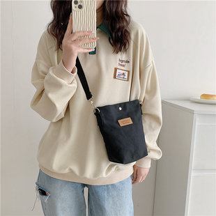 3.8花曦家新品 帆布q单肩包迷你斜挎包可爱挎包手机包女孩斜肩包