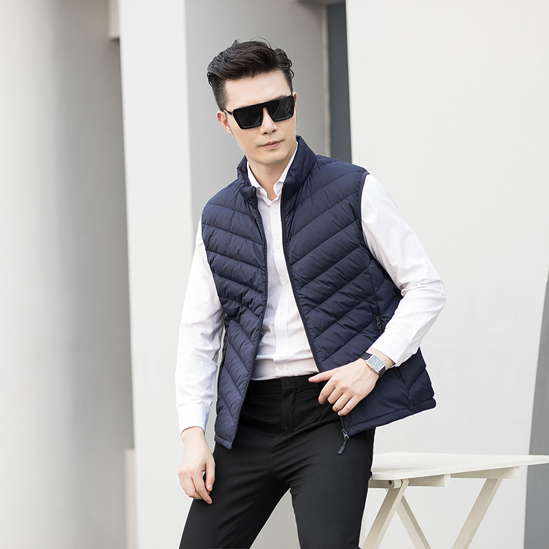 外套男马甲新款秋冬加厚马夹休闲大尺码坎肩羽绒棉百搭外穿棉背心