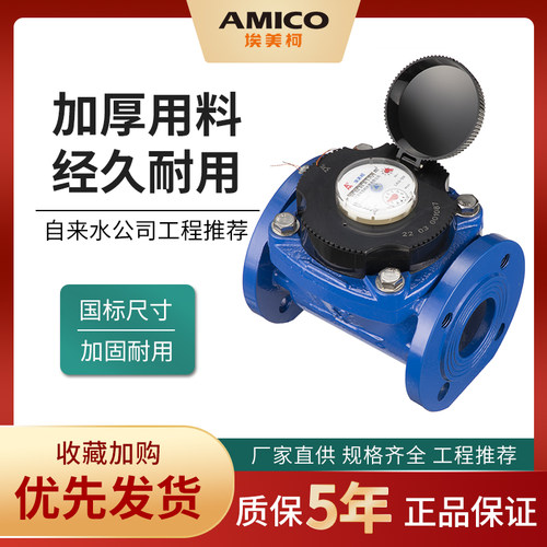 埃美柯069可拆卸式铸铁法兰水表大口径水表LXLG-E