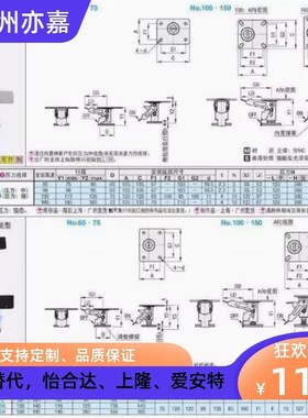 FLOCK FLOCKZ65 75 100 150/L/H制动件 带高度调整功能型 米思米