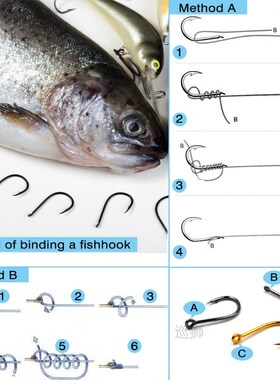 500Pcs Mixed Size Fishing Hook # 3~12 Carbon Steel Carp Fish