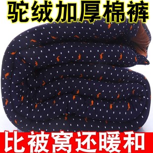 驼绒棉裤女冬加绒加厚高腰外穿保暖裤内穿超厚宽松东中老青年裤子
