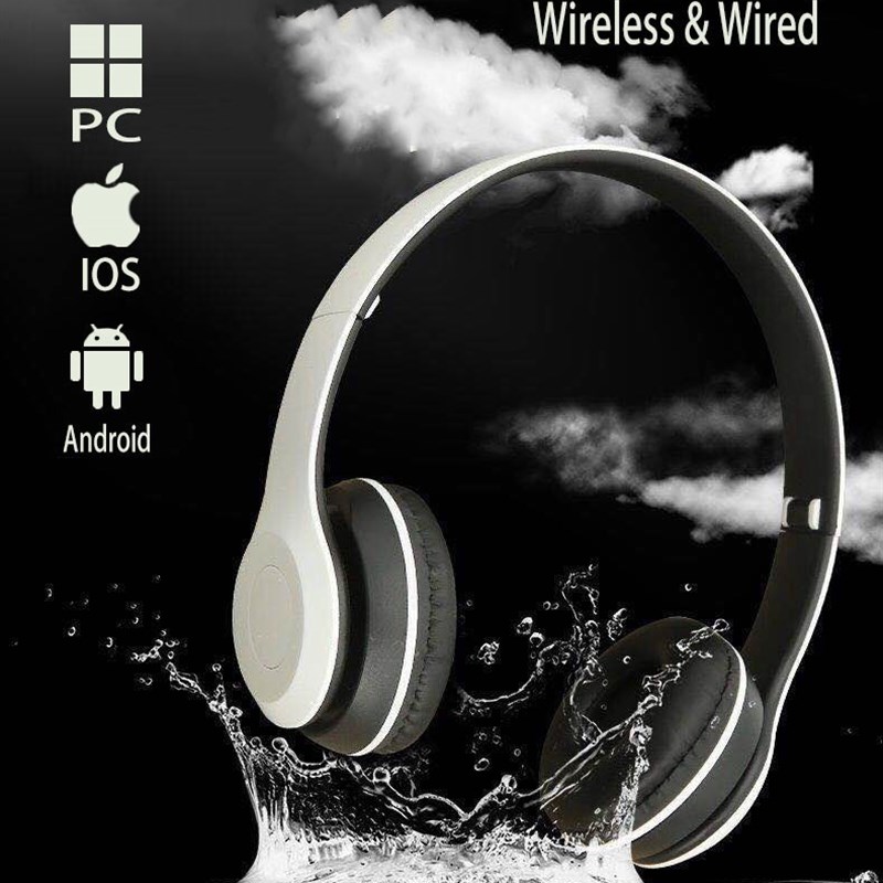 Newest P47 Folding Wireless Headset Support Wired Connectio 电子元器件市场 外设配件 原图主图