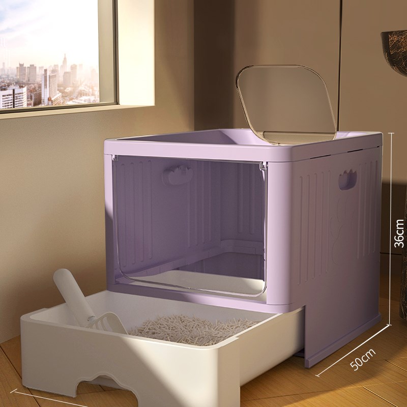 猫咪猫砂盆超大号全封闭式厕所猫沙盆子幼猫防外V溅屎盆砂盘智能