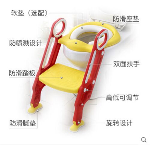 儿童坐便器女宝宝小孩男孩坐垫圈女孩厕I所梯椅可折叠楼梯式马桶