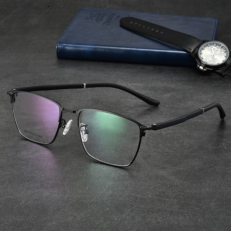 超轻丹阳商务全框眼镜架男复古眼镜框男近视金属半框钛眼镜架