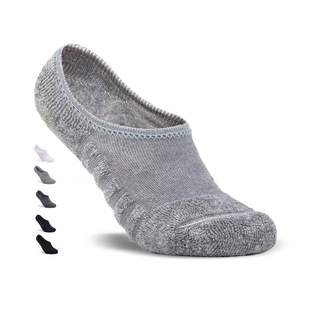 5双装 男士 浅口毛圈船袜隐形袜子加厚硅胶防滑防臭吸汗棉袜毛巾袜