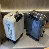 高级感高颜值白色小行李箱2024新款 女生小型轻便拉杆箱20寸登机