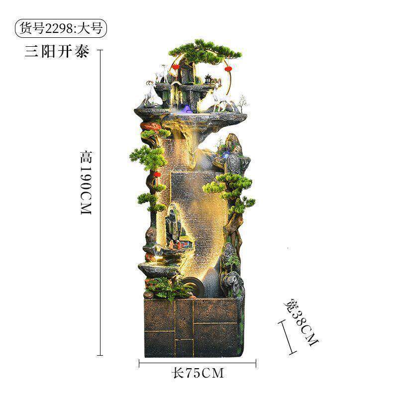 今年流行水流水动室内假山小桥流水摆件喷泉微景观水池装饰庭院瀑