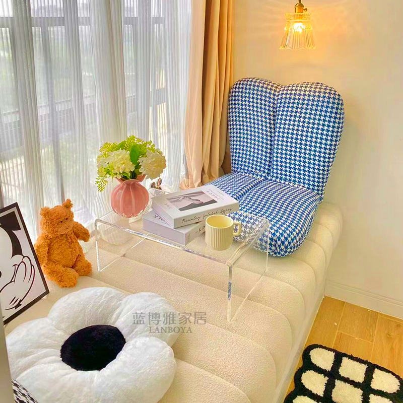 压克力透明飘窗j台小茶几简约榻榻米矮桌子卧室坐地书桌牀上桌